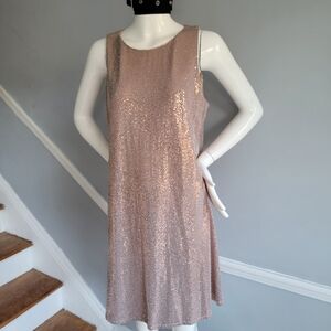Vince Camuto Rose Gold Sequin Mini Dress